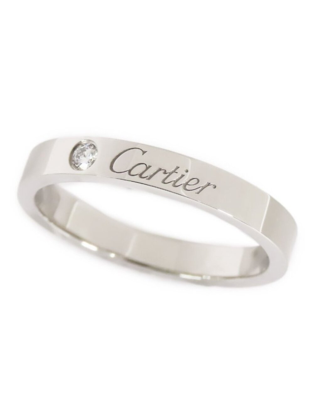 Cartier C de Cartier Engraved Ring Platinum